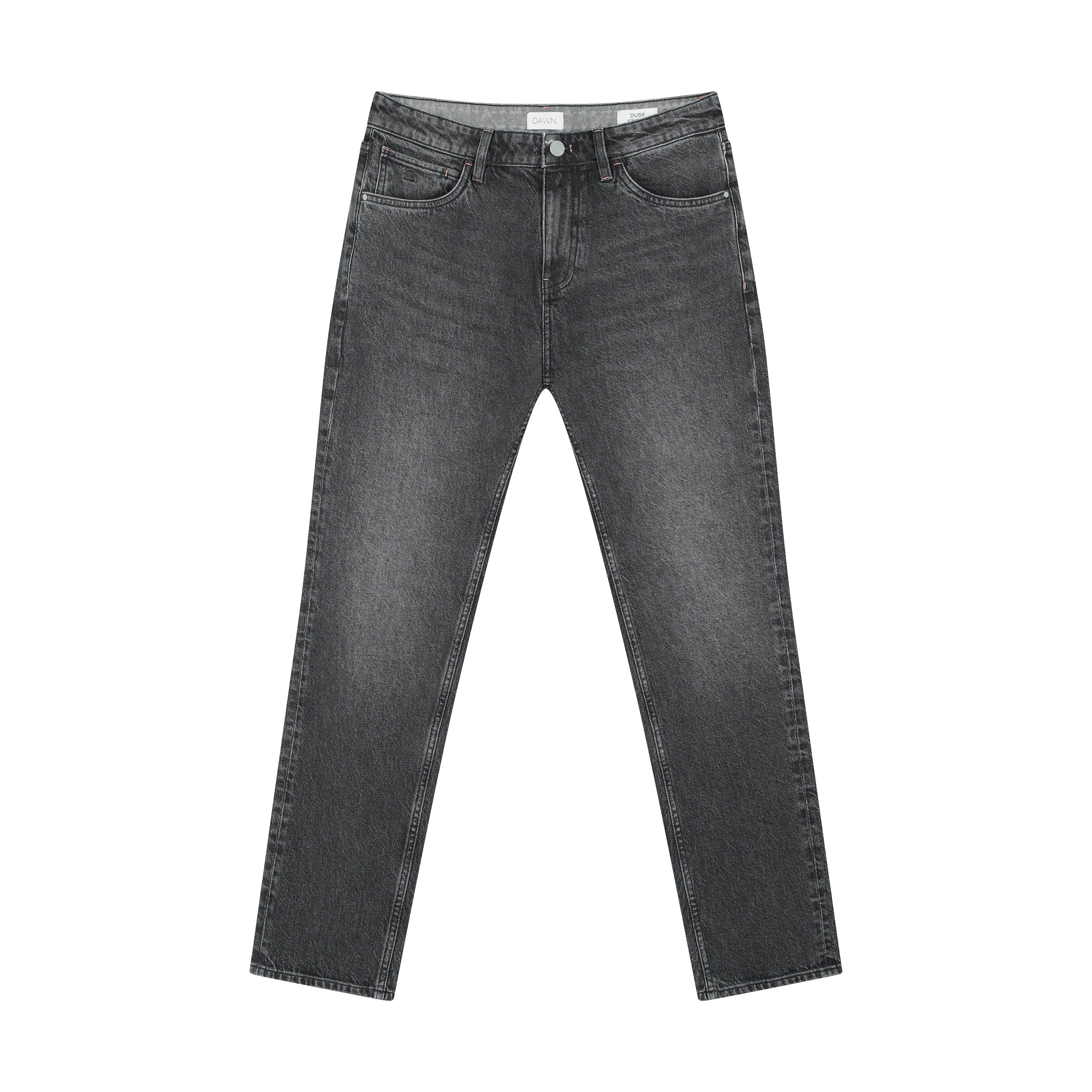 Dawn Dusk Black Denim Regular Straight Classic Jeans